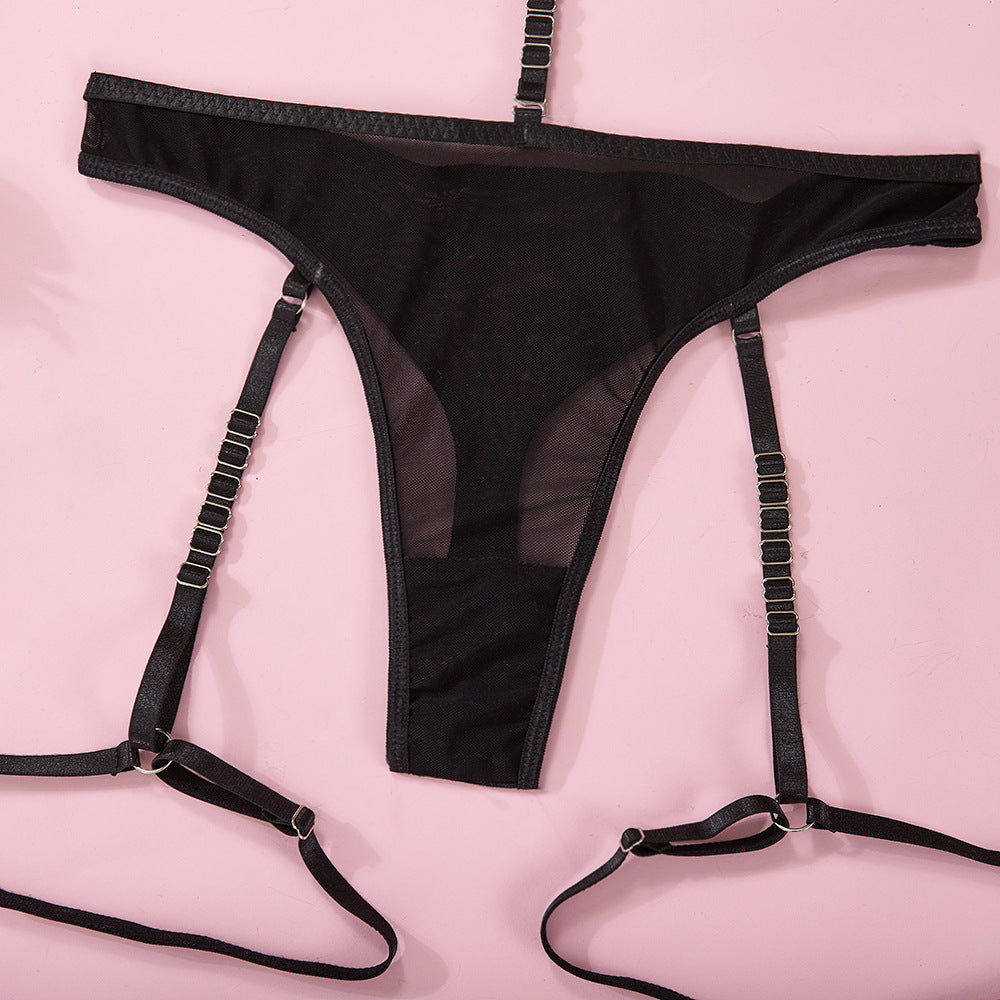 Love and Desire - Christmas Bow Strap Hollow Sexy Underwear